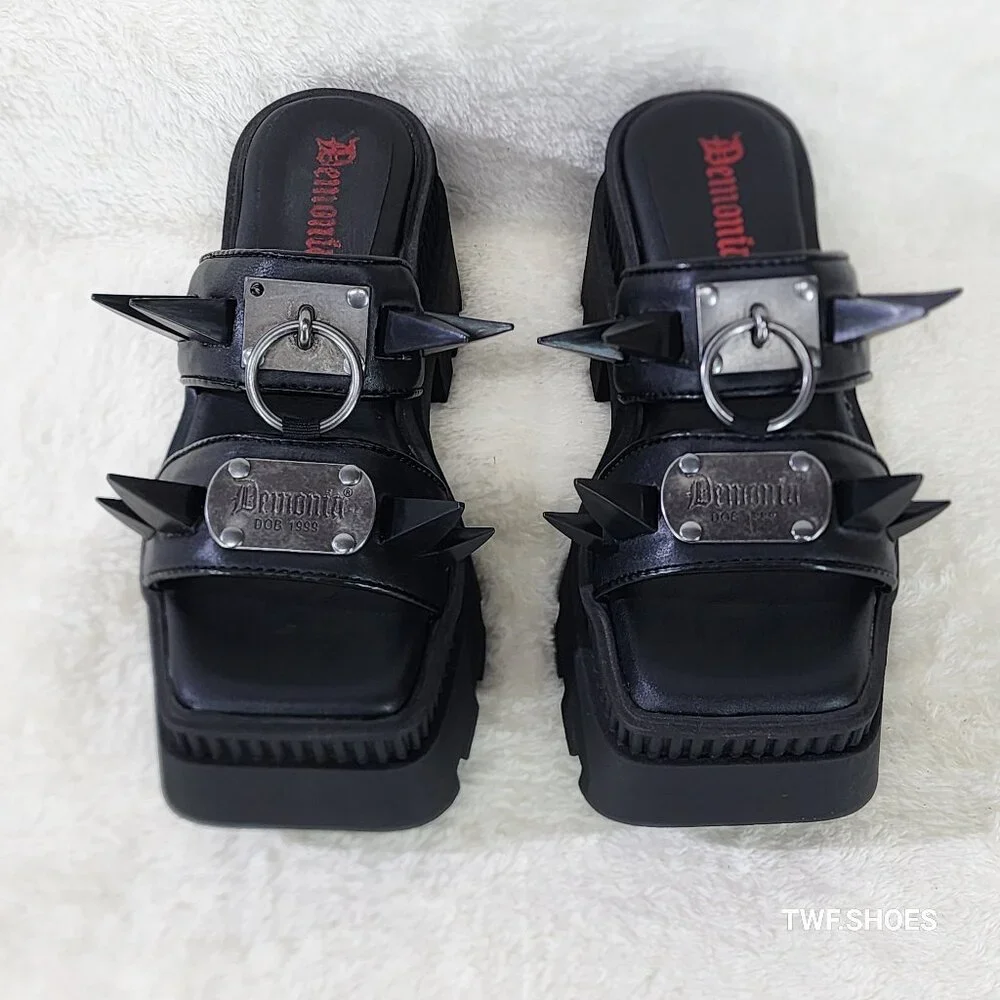 Wrath Claw Spiked Platform Goth Sandals Demonia